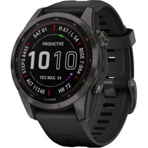 Garmin Montre de sport fenix 7s sapphire solar titane carbon gris