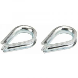 Cyclingcolors 2x Cosse Coeur Câble en Acier Galvanisé Manchon de Serrage Serre-Câble Protection Fixation Corde Gréement Nautique Marine Bâtiment, 13mm