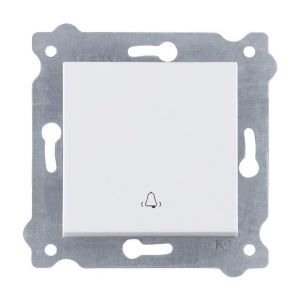 Bouton poussoir 'sonnette' blanc bornes à vis 207/01E Exen