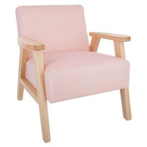 Image de Fauteuil pour enfant avec accoudoirs - H. 49,5 cm - Rose