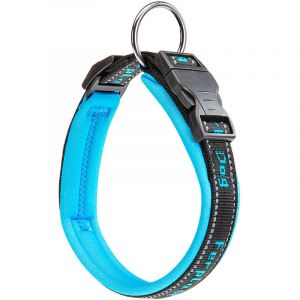 Ferplast SPORT DOG C Collier pour chiens avec rembourrage soft. Diff&eacute;rentes mesures et couleurs fluo.. Variante C25/65 - Mesures: A: 55&divide;65 cm - B: 25 mm - Bleu