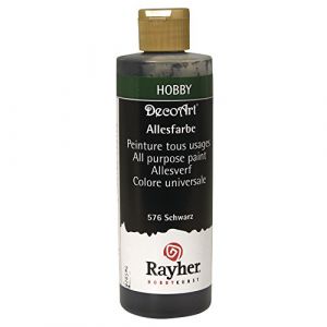 Rayher Peinture acrylique premium noir 235 ml - decoart