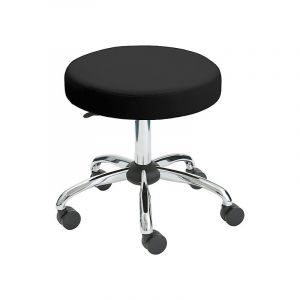 Certeo Tabouret LARS, Ø assise 460 mm habillage noir - Coloris habillage: noir