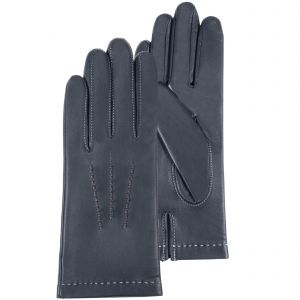 Isotoner Gants en cuir d'agneau pleine fleur, doublés soie, tendance et modernes