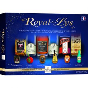 Abtey Royal des Lys - Chocolat noir extra fin fourré aux liqueurs d'excellence