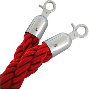 Image de MobEventPro Cordon pour poteaux de guidage nylon tressé rouge