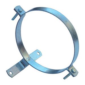 Wolfpack Collier de serrage pour tuyau de poêle galvanisé avec support 100 m