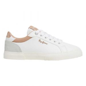Pepe Jeans Chaussures Kenton Court blanc gris doré femme - 39