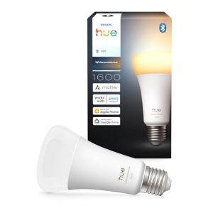 Philips Hue Ampoule LED connectée A67, White Ambiance, Culot E27, 11,8 W, Spectre complet 1000-2000 K, 1600 lumens, Intensité variable, Compatible avec Alexa, Google Assistant et Apple Home, pack de 1