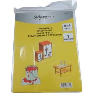 B&acirc;che de Protection Plastique Peinture Bricolage Travaux Poussi&egrave;re 4x5M (20M2)