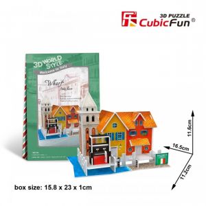 CubicFun Puzzle 19 Pièces Puzzle 3d World Style - Welcome To Italy