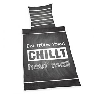 Herding Parure de lit enfant proverbes l'oiseau du matin 135x200 cm - Taille 135x200 cm