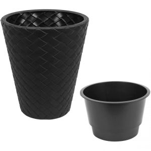 Pot de Fleurs 34L Matuba pour l'intérieur et l'extérieur 400x400x480 mm, Anthracite Anthracite