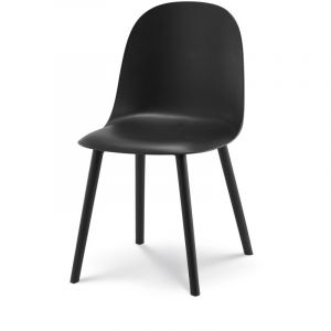 Kosmi Chaise De Salle À Manger Design Milo Noire En Résine