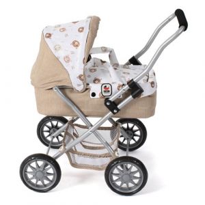 Bayer Chic Poussette Pour Poupée Smarty Beige Avec Oursons