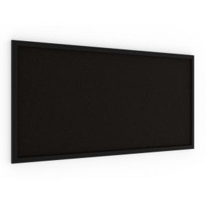 Tableau en liège noir 80x40 cm Cadre en bois laqué NOIR