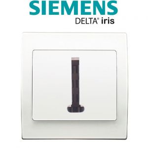 Siemens Prise Téléphone Blanc Delta Iris + Plaque basic Blanc