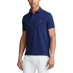 Ralph Lauren Polo droit custom fit en maille piquée Bleu Marine - Taille M;S;XS