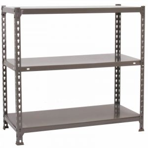 &Eacute;tag&egrave;re m&eacute;tallique grise 3 niveaux Ecoclick Superplus SimonRack