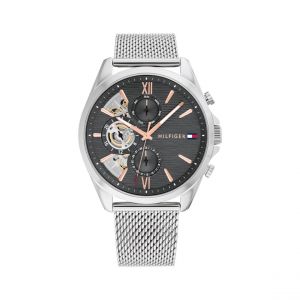 Tommy Hilfiger Montre Homme Baker - 1710646 Bracelet Acier Argent