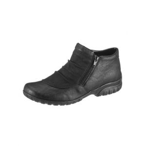 Rieker Bottines de motard basses aspect peau - Noir