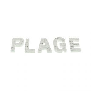 Lettres en bois "Plage" (8 cm)