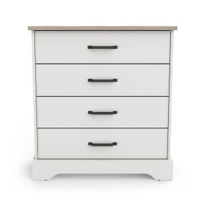 Calicosy Commode 4 tiroirs blanche Cottage - L84,70 cm