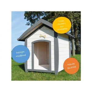 Niche Chien en bois moderne de haute qualite bella 222 taille l 86 x 102 x 94 cm