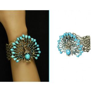 Ruedelafete Bracelet Paon turquoise