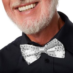 Dressforfun - noeud papillon &agrave; paillettes - argent - costume carnaval - Halloween - Dress up - Party wear - Carnaval wear - Party - Party wear