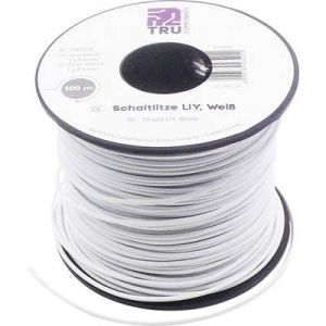 Tru Components Fil de câblage LiY 1567228 1 x 0.50 mm² blanc 100 m