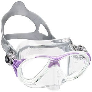 Image de Cressi Eyes Evolution Crystal Masque de Plongée/Chasse Sous-Marine (Fabriqué en Italie) - Clear/Lilac