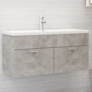 Image de VidaXL Ensemble de meubles de bain 4 pcs Blanc et chêne sonoma