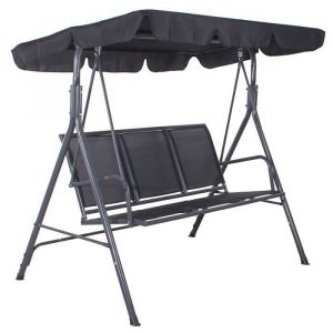 Springos Balan&ccedil;oire De Jardin Avec Toit Coussins Balancelle 3 Personnes