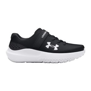 Under Armour UA BPS Surge 4 AC Chaussures de sport pour garçons, baskets légères et confortables, noir/gris anthracite/blanc