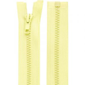 Cyclingcolors 2x Fermeture éclair N°5 30 cm tirette curseur polyester extrémité ouverte maille glissière vêtement couture mercerie veste manteau, jaune Jonquille