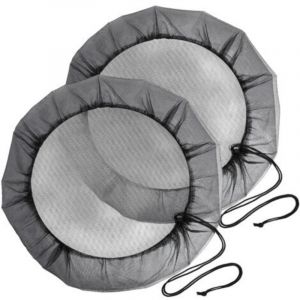 2 pi&egrave;ces filet de protection pour tonneau de pluie 95cm, avec cordon anti-poussi&egrave;re et insectes
