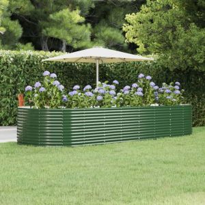 VidaXL Jardinière Vert 367x140x68 cm Acier enduit de poudre