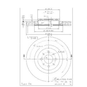 Brembo 2 Disques de frein Vernis UV 09.8004.41