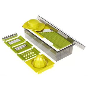 Fresh & green 103597 - Mandoline multifonctions avec son bac récupérateur et 8 accessoires