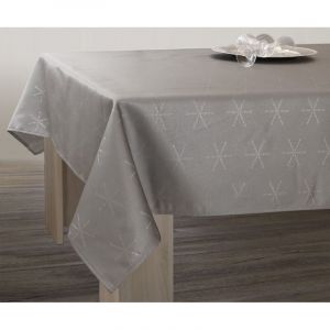 Nappe Lurex Entretien Facile - Gris Argent&eacute; - Rectangle 150 x 350 cm
