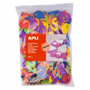 APLI 17438 - Sachet de 500 chiffres adh&eacute;sifs en mousse EVA, haut. env. 35 mm