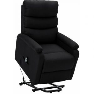 VidaXL Fauteuil inclinable Tissu Noir