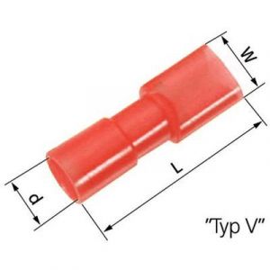 Image de Lappkabel Cosse clip 2.8 mm x 0.5 mm 61794951 0.5 mm² 1.5 mm² entièrement isolé rouge 100 pc(s)