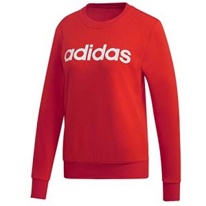 Adidas Essentials Linear Crewneck - Active Red / White - Taille S