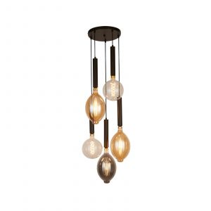 Searchlight Suspension Elegance à 5 lampes, noire