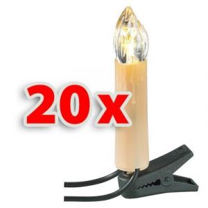 Lunartec Guirlande de 20 bougies à LED pour sapin de Noël