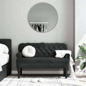 VidaXL Banc avec dossier noir 119,5x64,5x75 cm velours