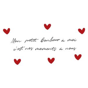 Sud trading Stickers Autocollant mural Mon petit bonheur à moi