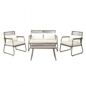 Salon de Jardin 4 Pièces "Palma" 105cm Beige